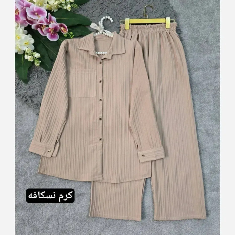 ست شومیز و شلوار سنبل الطیب جنس ایوا سایز فری 36 تا 46