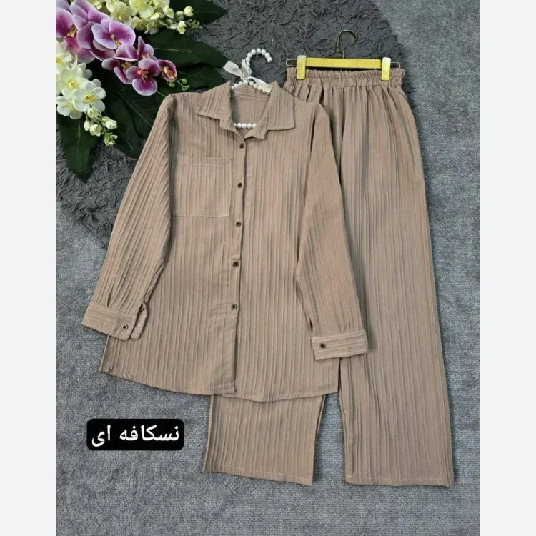 ست شومیز و شلوار سنبل الطیب جنس ایوا سایز فری 36 تا 46