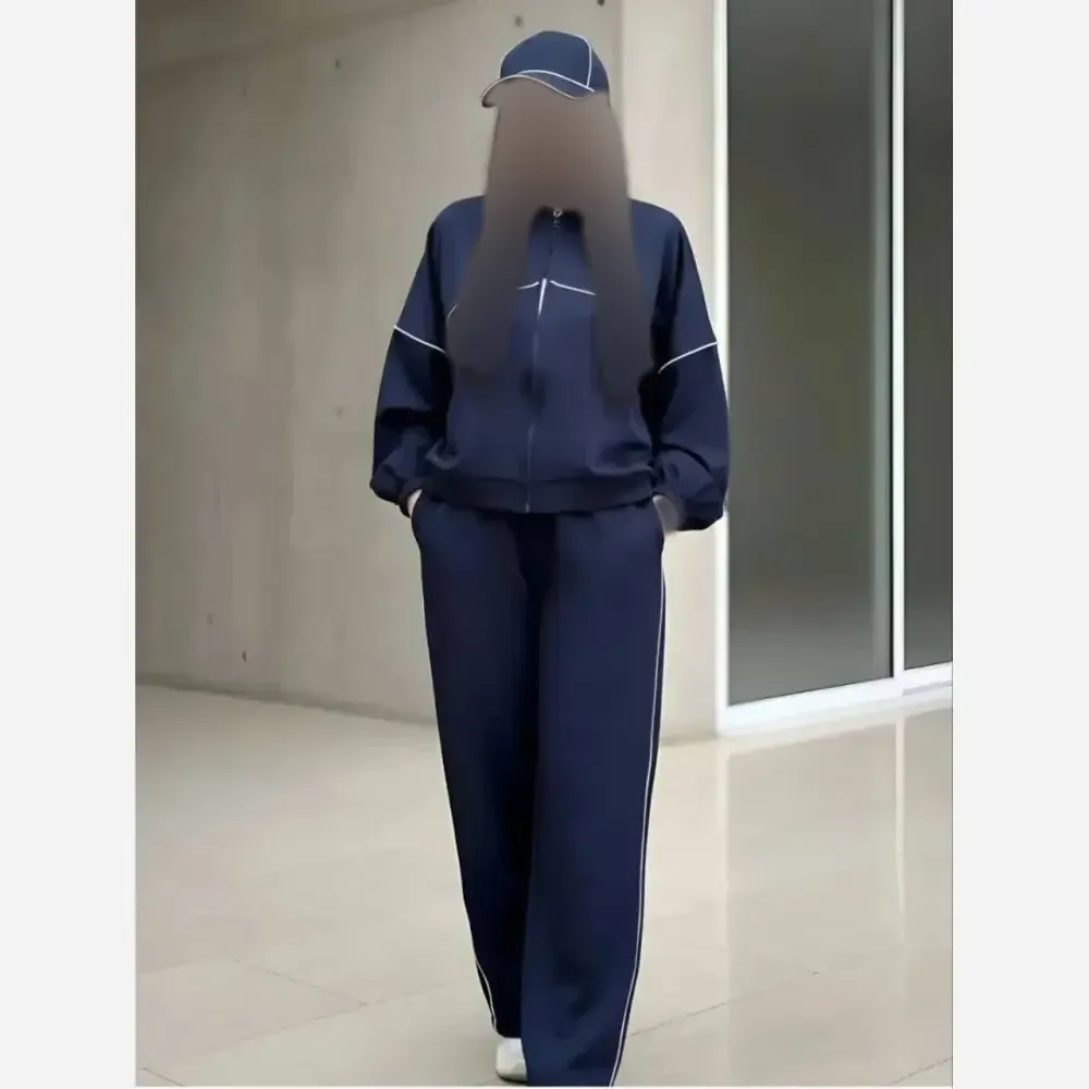 ست سویشرت و شلوار زنانه مدل مستانه جنس مازراتی رنگ مشکی سورمه ای شکلاتی سایز فری 36 تا 46