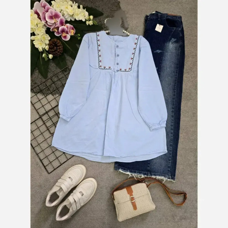 شومیز ساحل لینن نچرال آنزیم شده با کیفیت فری سایز 38 تا 48