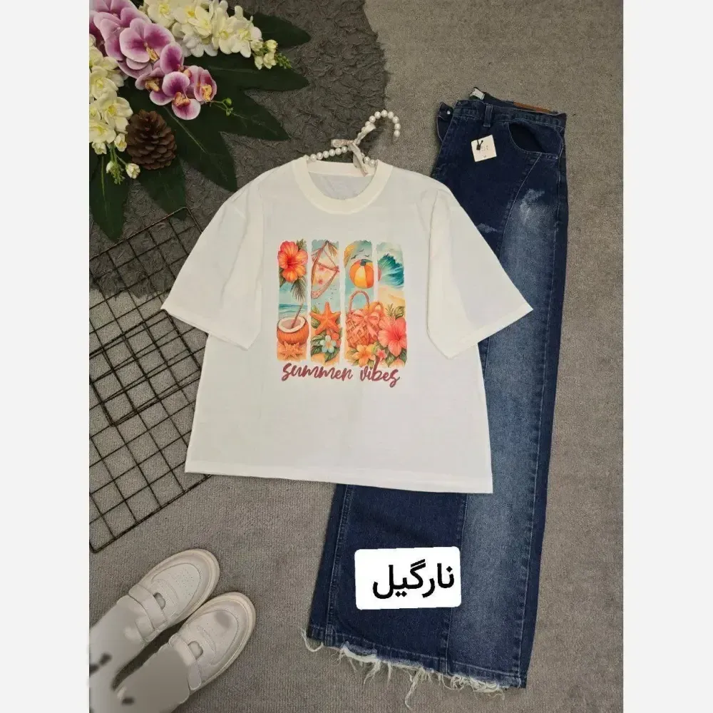 تیشرت تابستانه پنبه گلکسی فری سایز