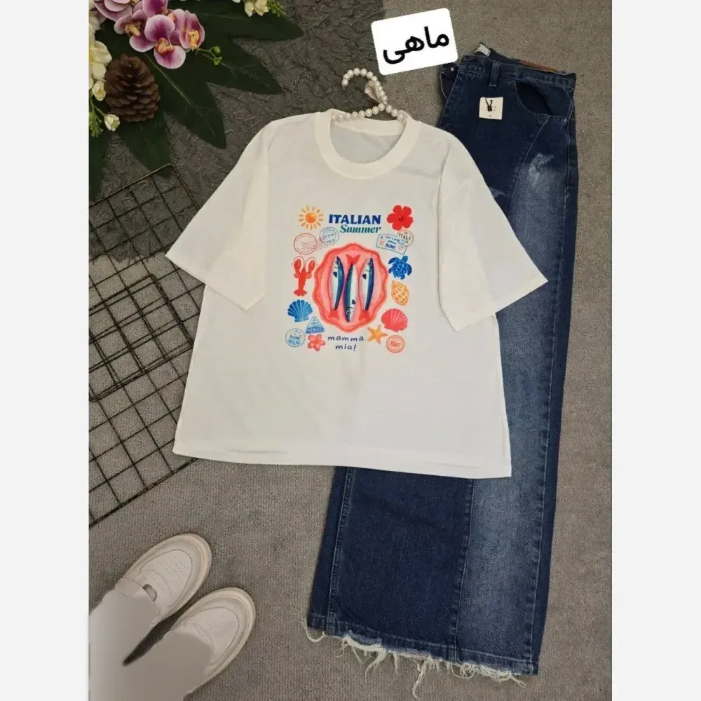 تیشرت تابستانه پنبه گلکسی فری سایز