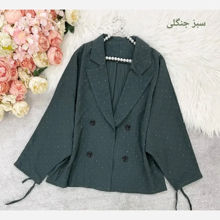 کت پانچ آیوا بارانی نگینی زنانه سایز فری تا 48