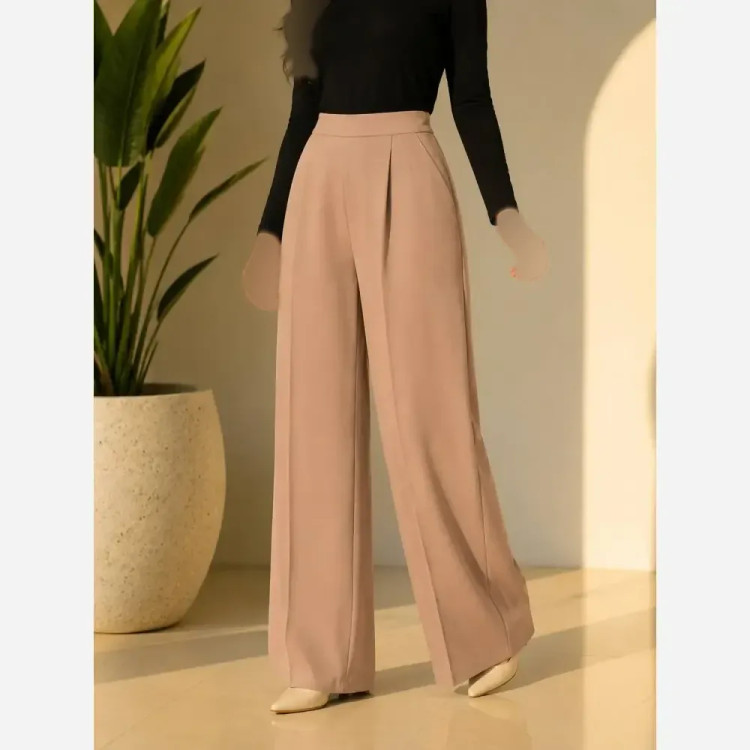 شلوار بگ زنانه پارچه مازراتی درجه یک پشت کش جلو پیلی رنگ بندی متنوع سایز M تا XXL