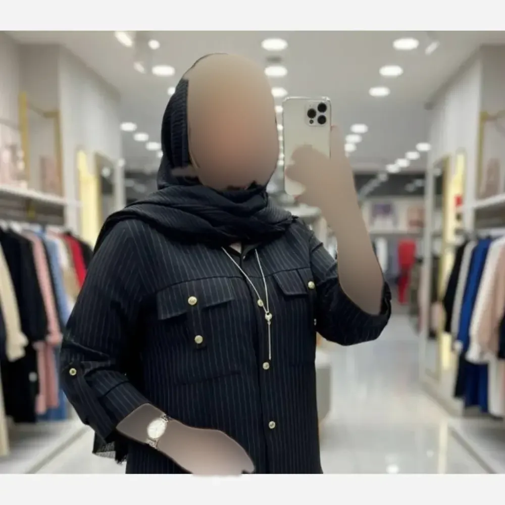 شومیز دیپلمات مانتویی شانتون جیب دار زنانه