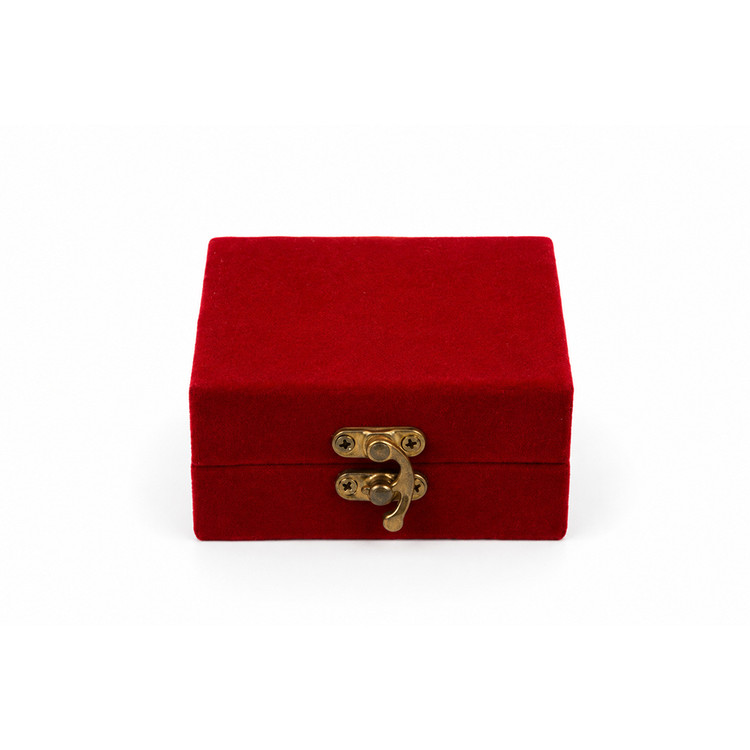 باکس زعفران درین پک مدل MK1028 مخمل کالیفرنیا قرمز - ابعاد ۱۲×۱۲×۵