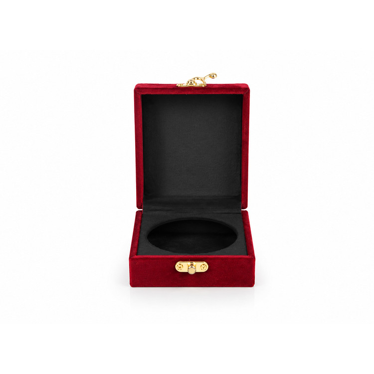 باکس زعفران درین پک مدل MK1028 مخمل کالیفرنیا قرمز - ابعاد ۱۲×۱۲×۵