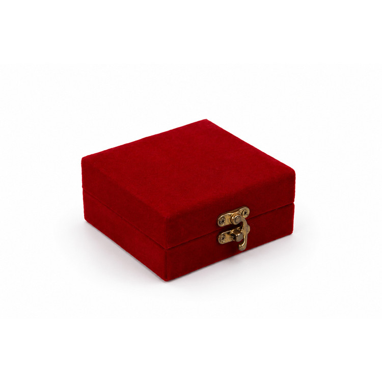 باکس زعفران درین پک مدل MK1028 مخمل کالیفرنیا قرمز - ابعاد ۱۲×۱۲×۵