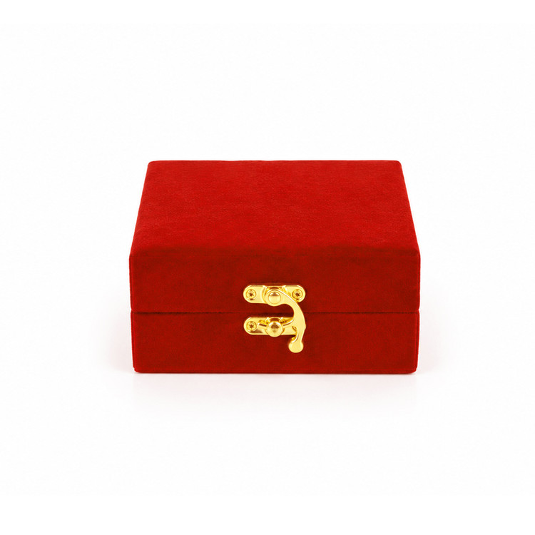 باکس زعفران درین پک مدل MK1029 مخمل کالیفرنیا قرمز - ابعاد ۱۲×۱۲×۵