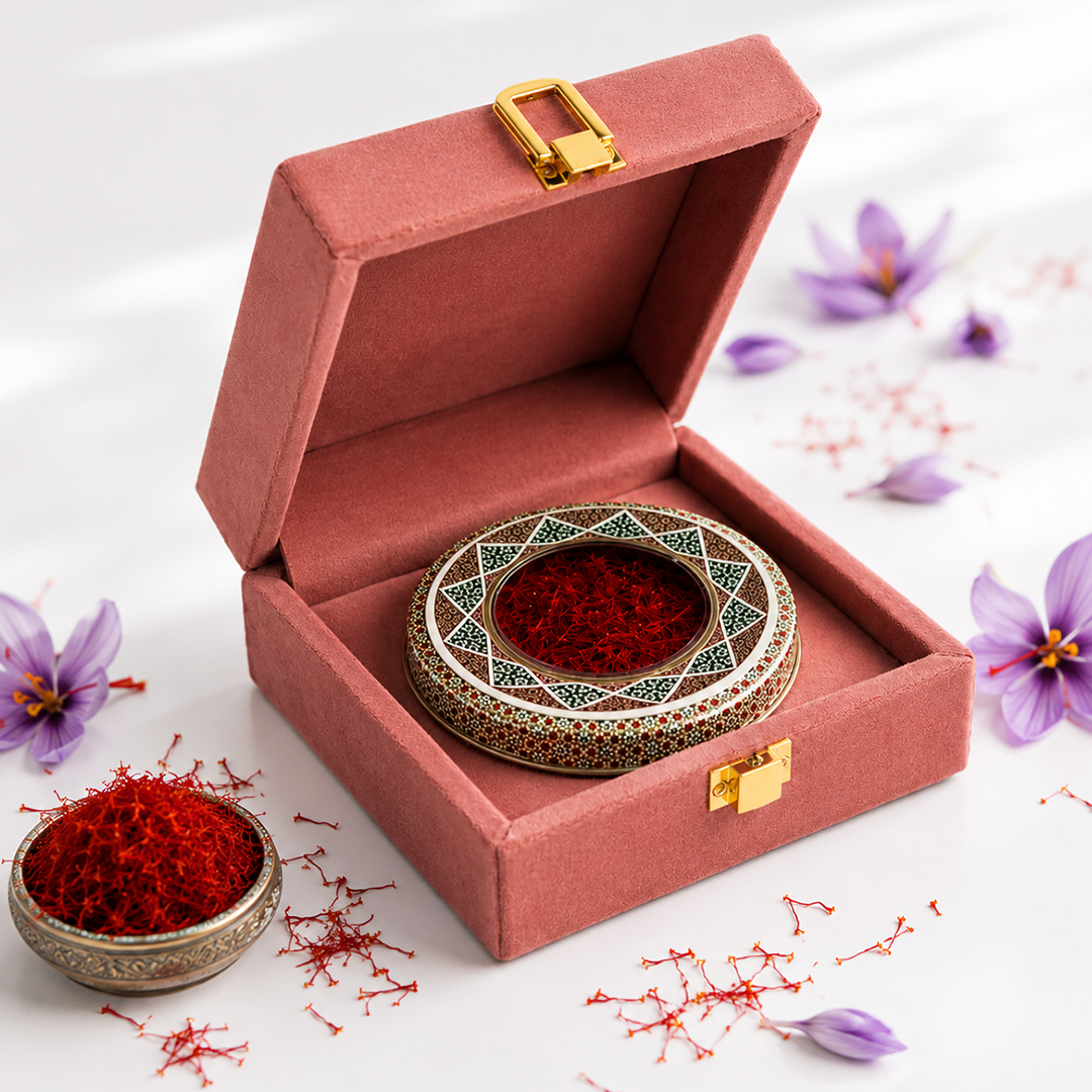 باکس زعفران درین پک مدل MK1030 مخمل کالیفرنیا کالباسی - ابعاد ۱۲×۱۲×۵