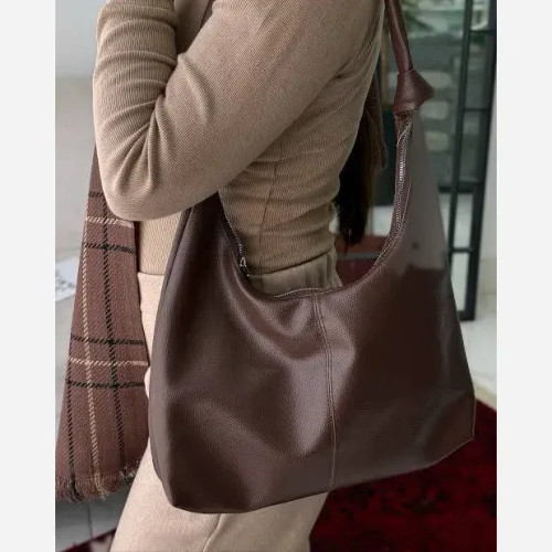 کیف چرم بند گره ای زنانه مشکی موکا بزرگ جادار با کیفیت عالی