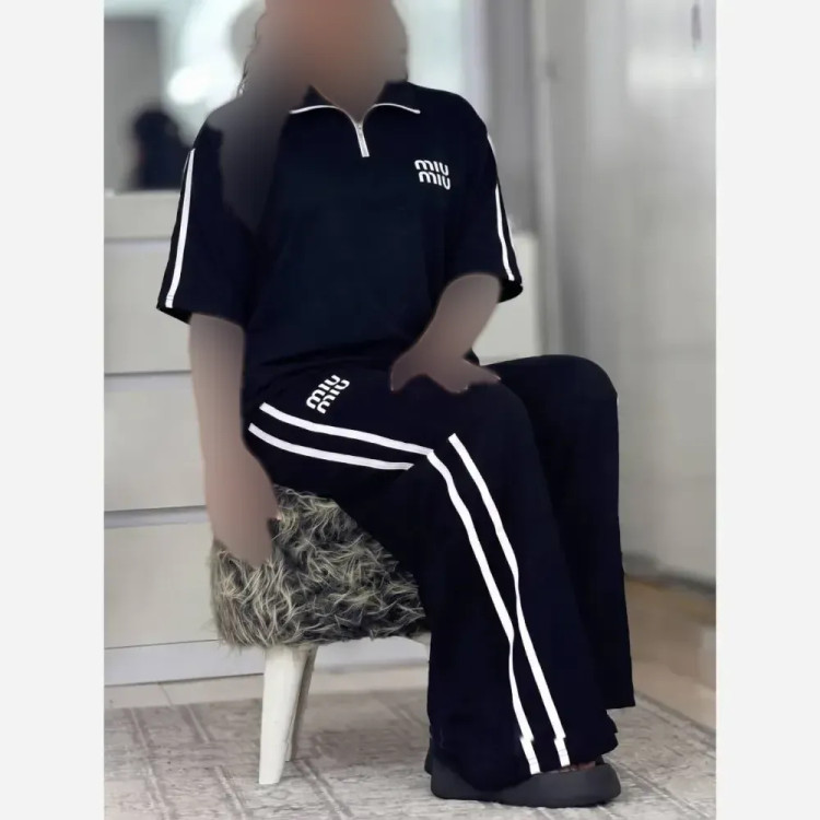 ست بارلی زنانه پنبه گلکسی مشکی فری سایز 38 تا 46