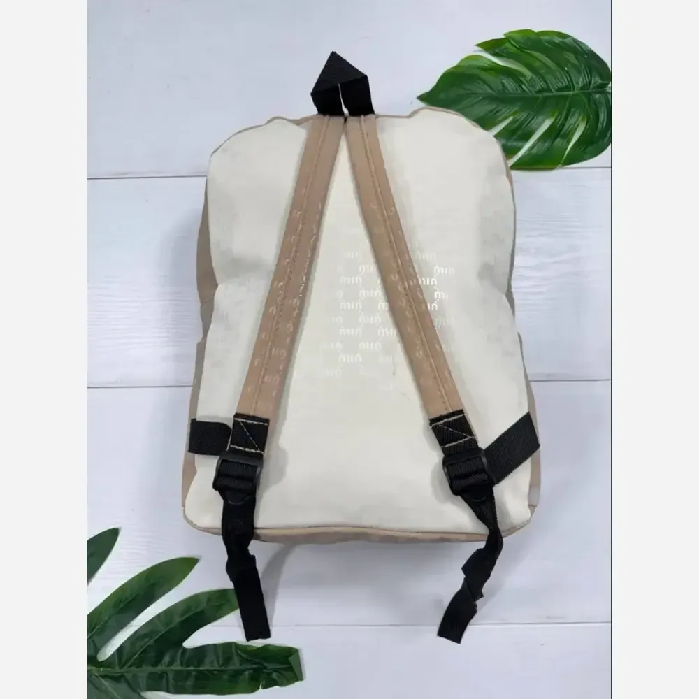 کوله پشتی روشا نانسی مشکی کرم نسکافه ای 35*40 سانت