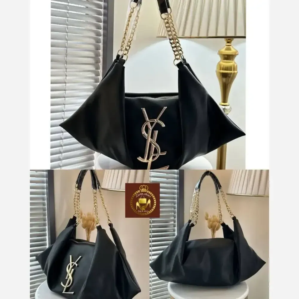 کیف چرم یاشیل طلایی سایز آزاد 50*25 سانتیمتر