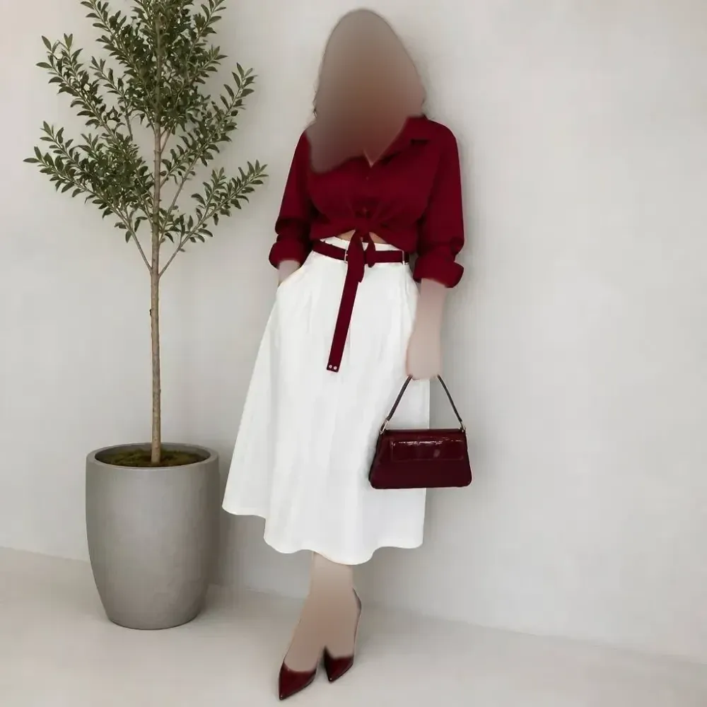 ست شومیز دامن سما جنس مازراتی و داکرون