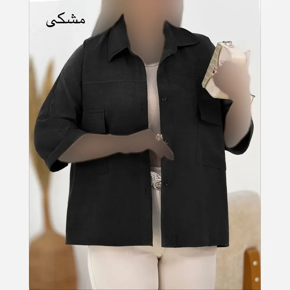 شومیز زنانه بیتا جنس شانتون اسلپ رنگ بندی متنوع