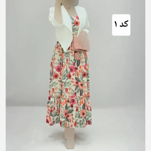 کت و سارافون زنانه مدل گلشیفته جنس بابوس و بوگاتی فری سایز تا 48