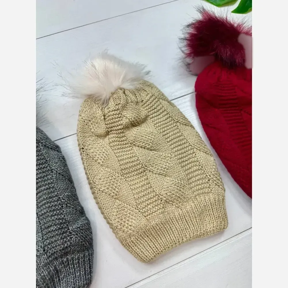 کلاه تک شیطونی بافت داخل خز