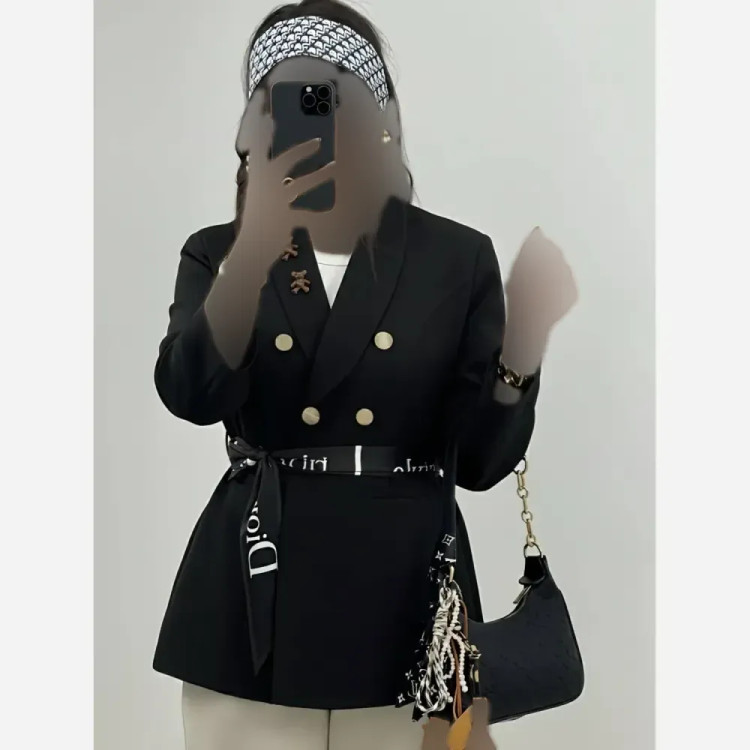 کت تک زنانه مازراتی کمربنددار رنگی