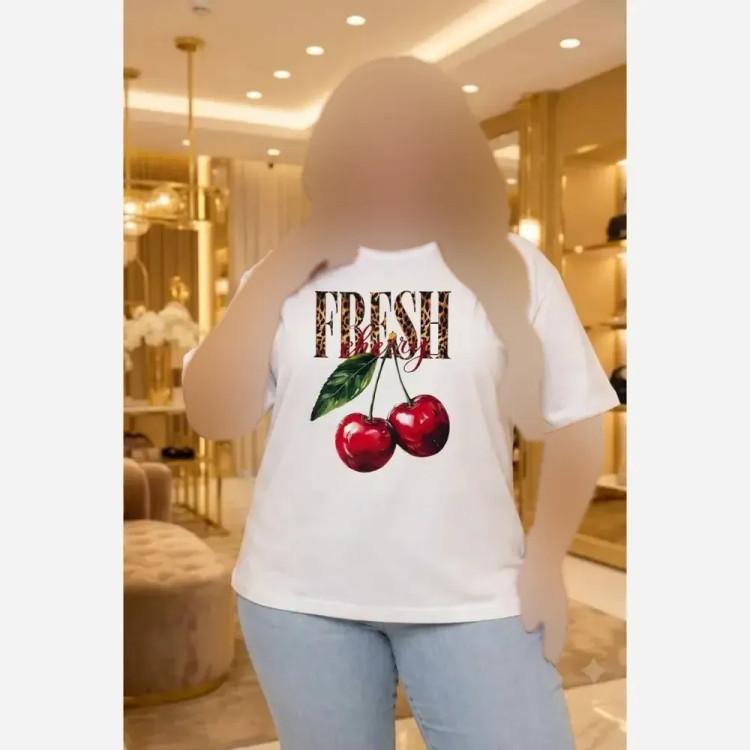 تیشرت نخ پنبه باکیفیت پلاس سایز بزرگ اسپرت زنانه و مردانه