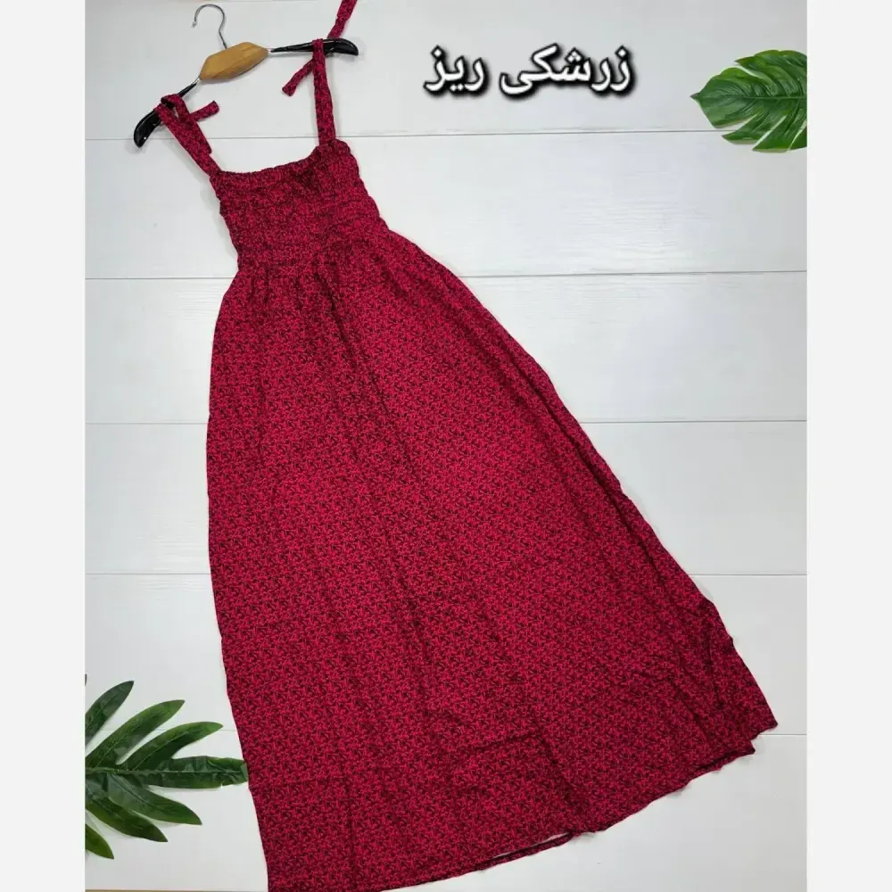 پیراهن ملیس تمام نخ کش دوزی شده سایز فری 38 تا 46