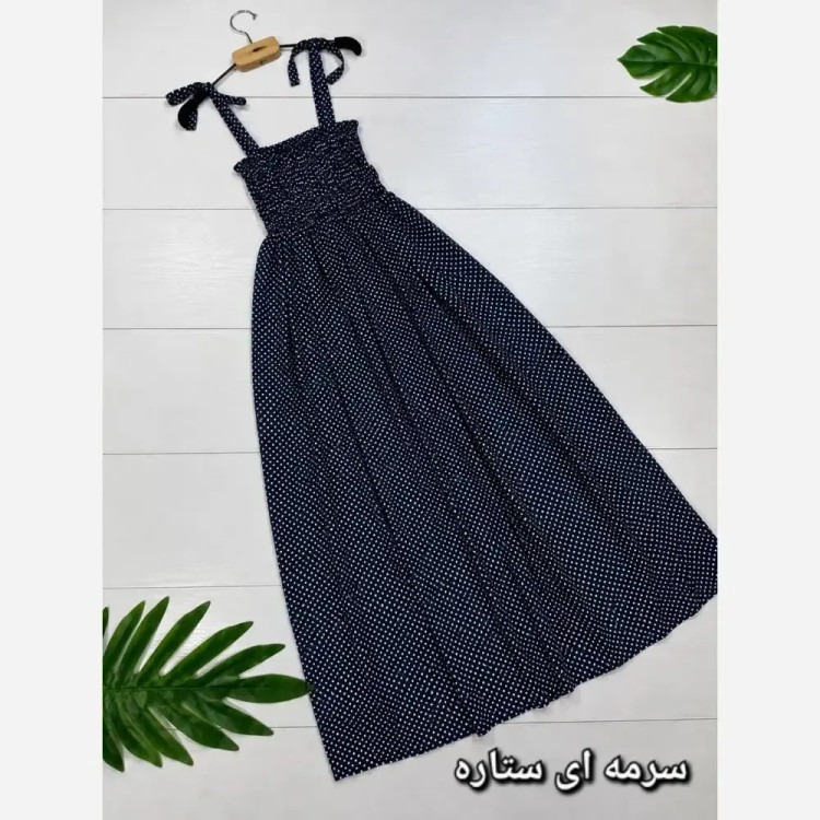 پیراهن ملیس تمام نخ کش دوزی شده سایز فری 38 تا 46
