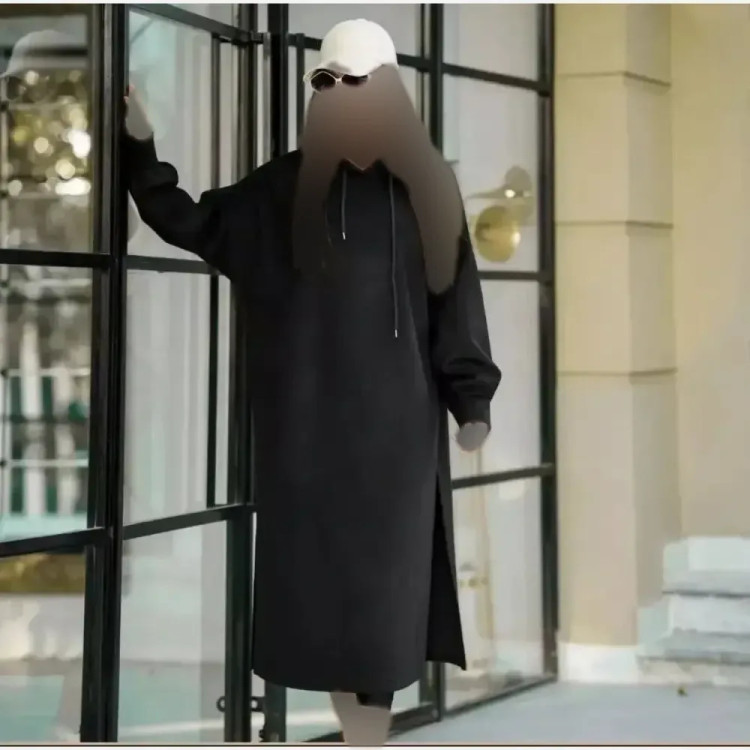 هودی زنانه مدل لندو دورس تو کرکی ضخیم رنگ مشکی