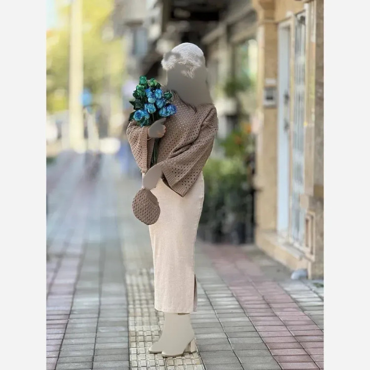 بافت زنانه مدل نازیلا جنس بافت درجه یک فری سایز