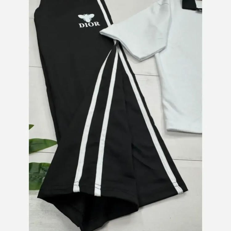 ست تی شرت و شلوار زنانه دیور جنس پنبه گلکسی سایز فری 38 تا 46