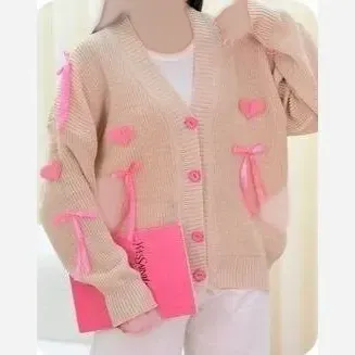 ژاکت بافت پرتراکم طرح قلبی فری سایز تا 50