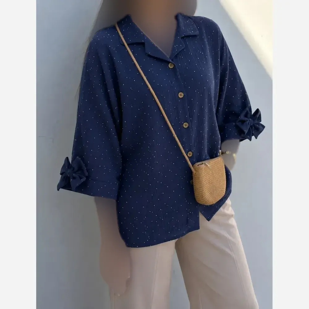 مانتو باکسی ینزی فول نگین خنک و تابستانه فری سایز تا 48