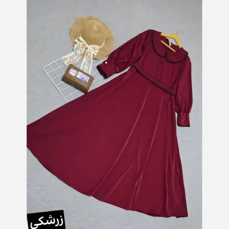پیراهن بلند زنانه الیزه خرجکار مروارید فری سایز تا 48