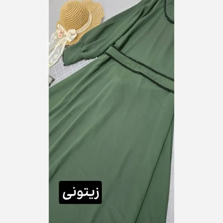 پیراهن بلند زنانه الیزه خرجکار مروارید فری سایز تا 48