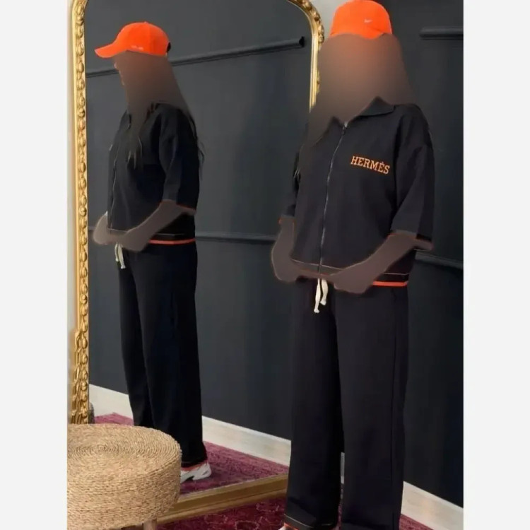 سوییشرت و شلوار هرمس مازراتی درجه یک مشکی فری سایز 38 تا 46