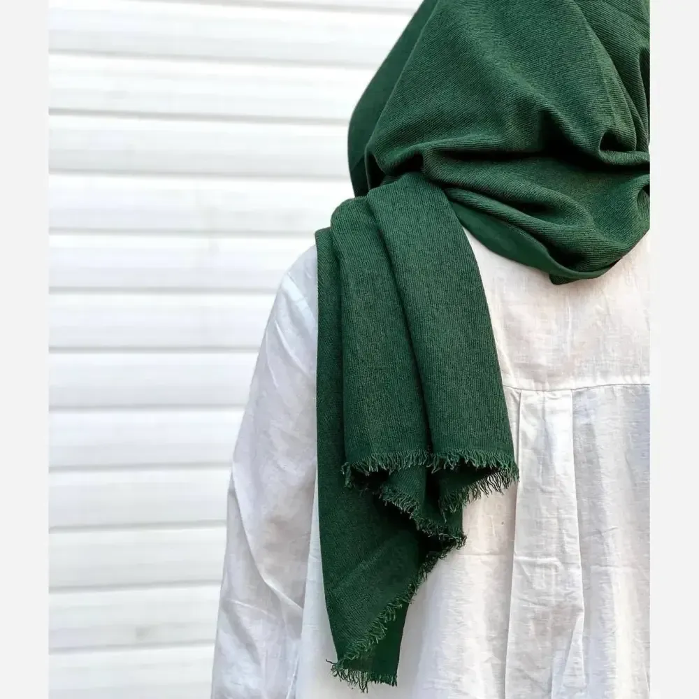شال مخمل کبریتی لمه دار فری سایز