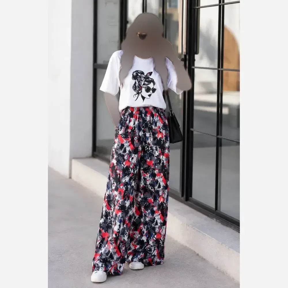 ست سه تکه تیشرت پنبه و شلوار بوگاتی فری سایز هیلما
