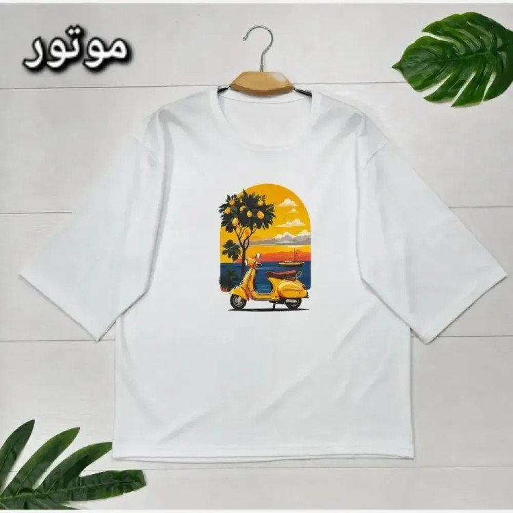تیشرت هاوایی پنبه گلکسی زنانه فری سایز