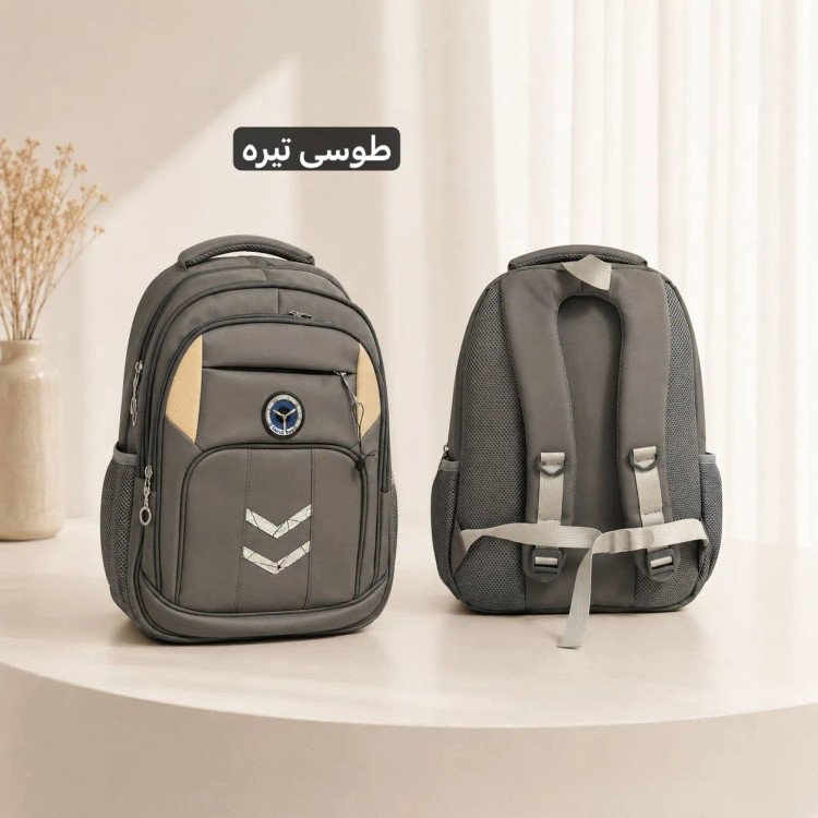 کوله پشتی مدرسه ای و دانشگاهی برزنت ابعاد 42 در 33 سانتیمتر