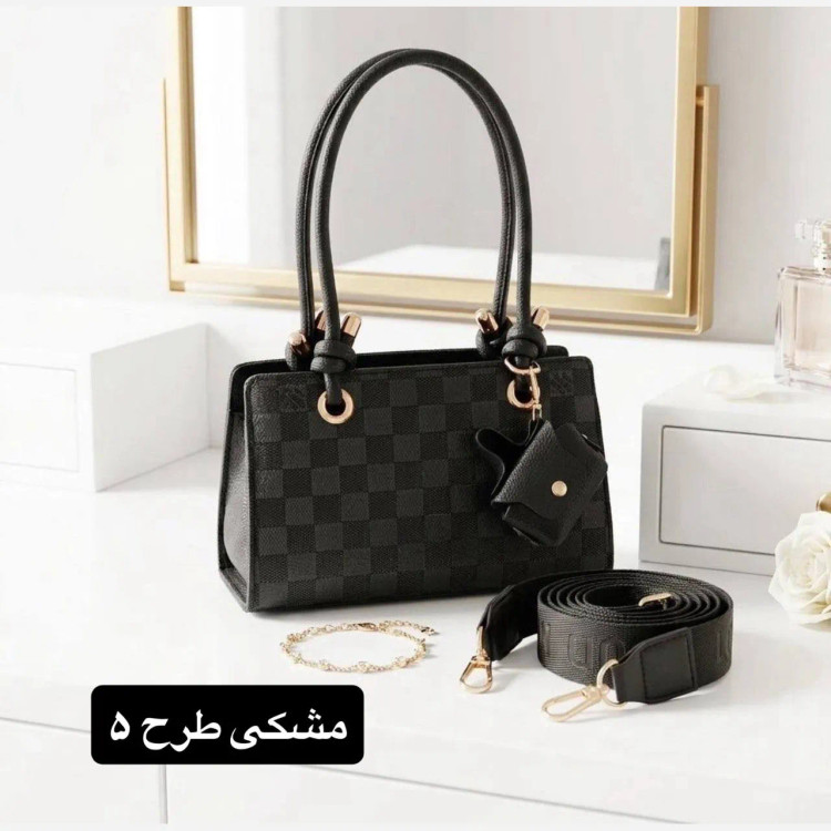 کیف پاسپورتی چرم مصنوعی زنانه روزمره مجلسی زیپدار بند بلند