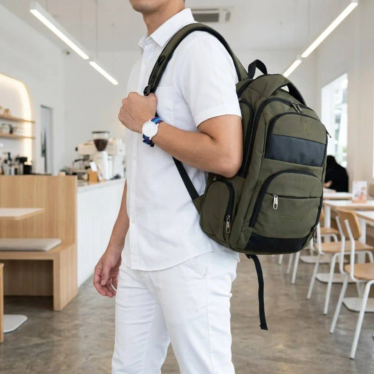 کوله پشتی کتانی اسپرت مدرسه و دانشگاه ابعاد 50 در 30 سانتیمتر