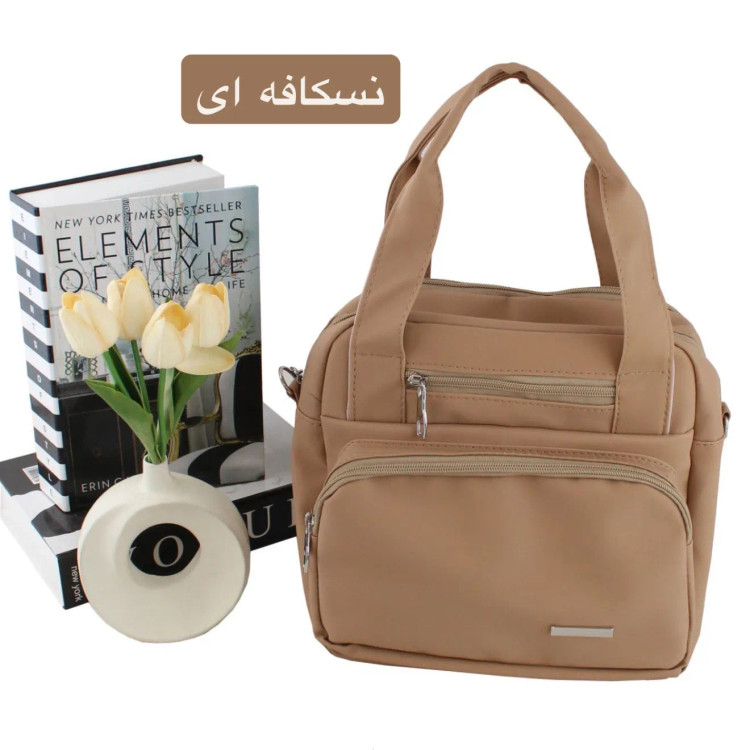 کیف زنانه چرم مصنوعی اسپرت و روزمره ابعاد 35 در 30 در 10 سانتی متر