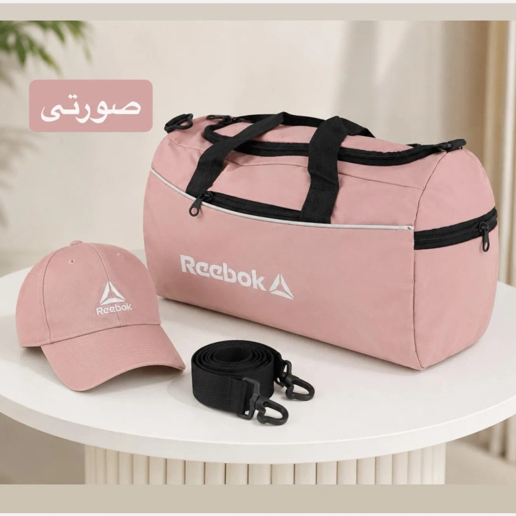 ساک ورزشی پارچه ای ابعاد 45 در 25 در 15 سانتیمتر با بند بلند و زیپ