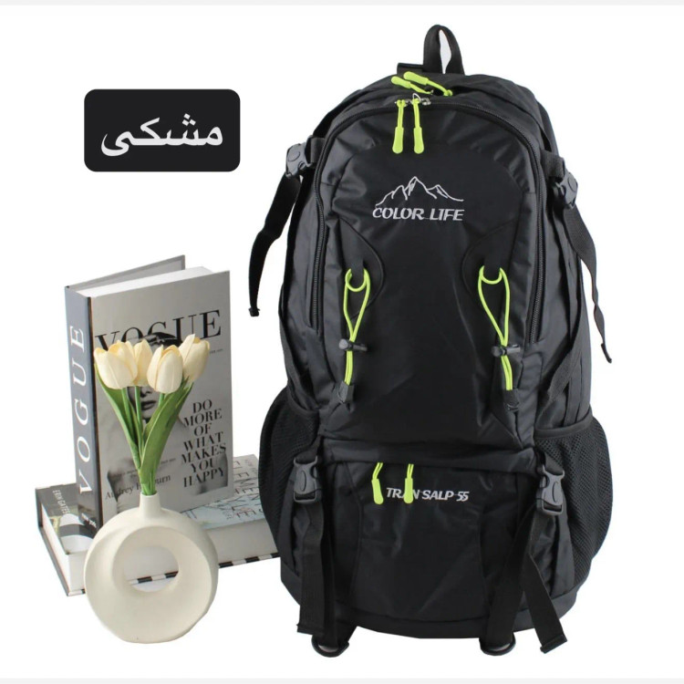 کوله پشتی مسافرتی و ورزشی پارچه ای چهار جیب بیرونی