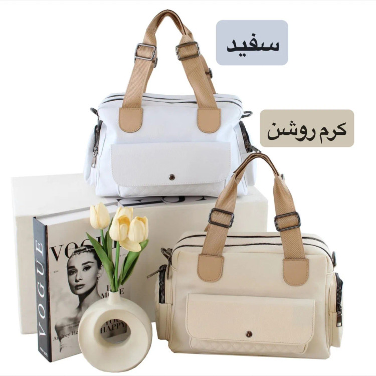 کیف زنانه چرم مصنوعی روزمره و رسمی بند بلند