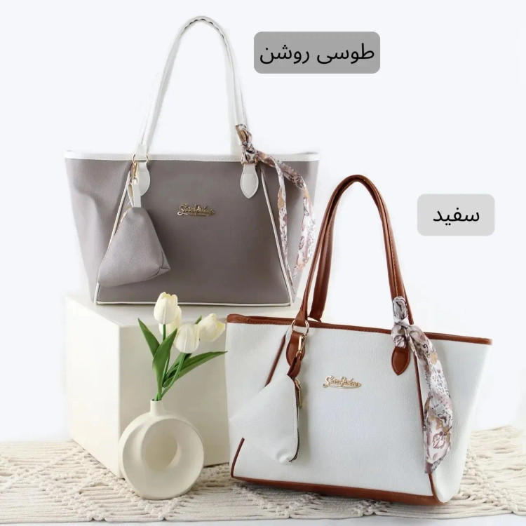 کیف زنانه چرم مصنوعی روزمره و مهمانی ابعاد 40 در 25 در 13 سانتیمتر