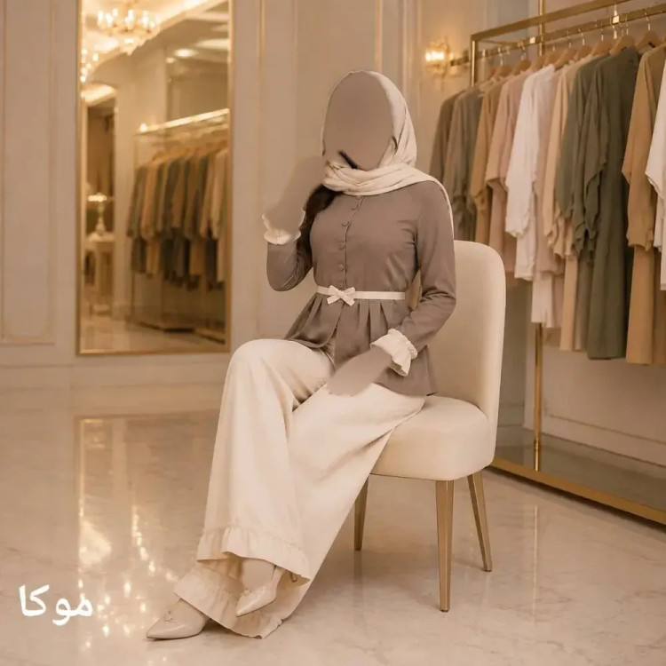 ست مانتو شلوار زنانه مدل جورجینا جنس بزایاق ریزشی فری سایز تا 46