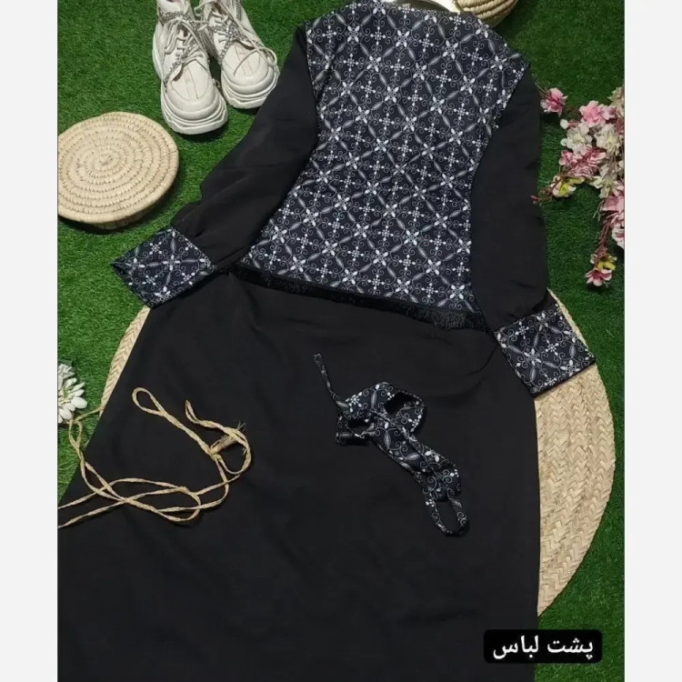 ست سه تیکه آرشیده رویه و کمربند مازراتی زیره اسکاچی رنگ نقره ای سایز 38 تا 46 فری سایز