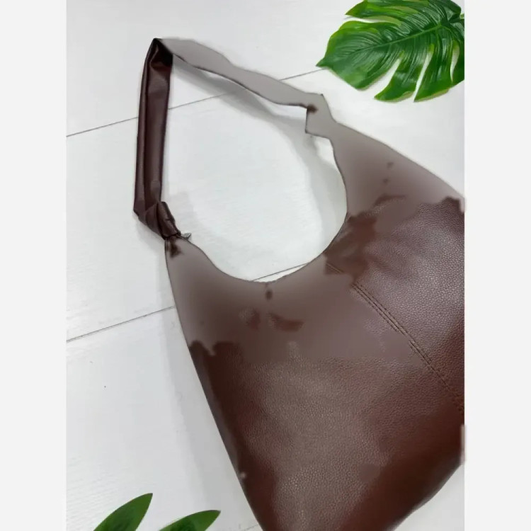 کیف بند گره ای چرم سبک و جادار رنگ مشکی و موکا