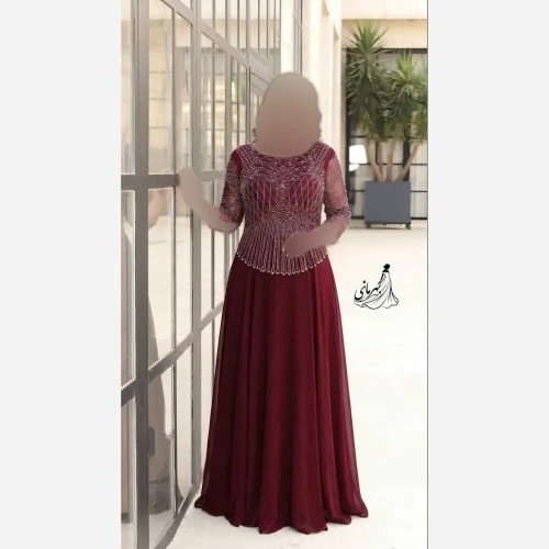 پیراهن ماکسی زنانه سایز بزرگ مجلسی حریر کاپدار لعیا