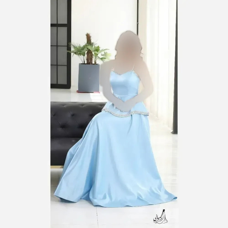 پیراهن مجلسی زنانه ساتن آمریکایی نگیندار کاپدار دامن فول کلوش سایز 36 تا 44